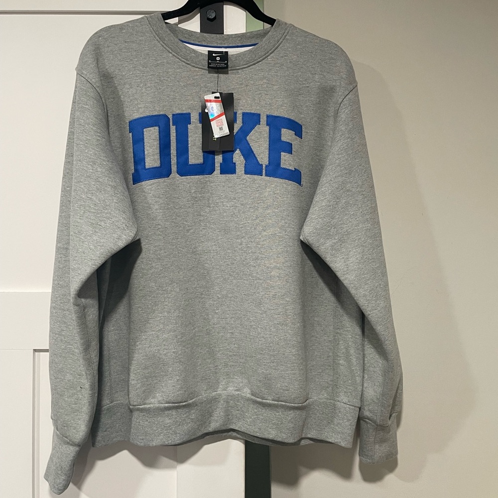 NWT Nike Gray DUKE Men's Sweatshirt Size Medium